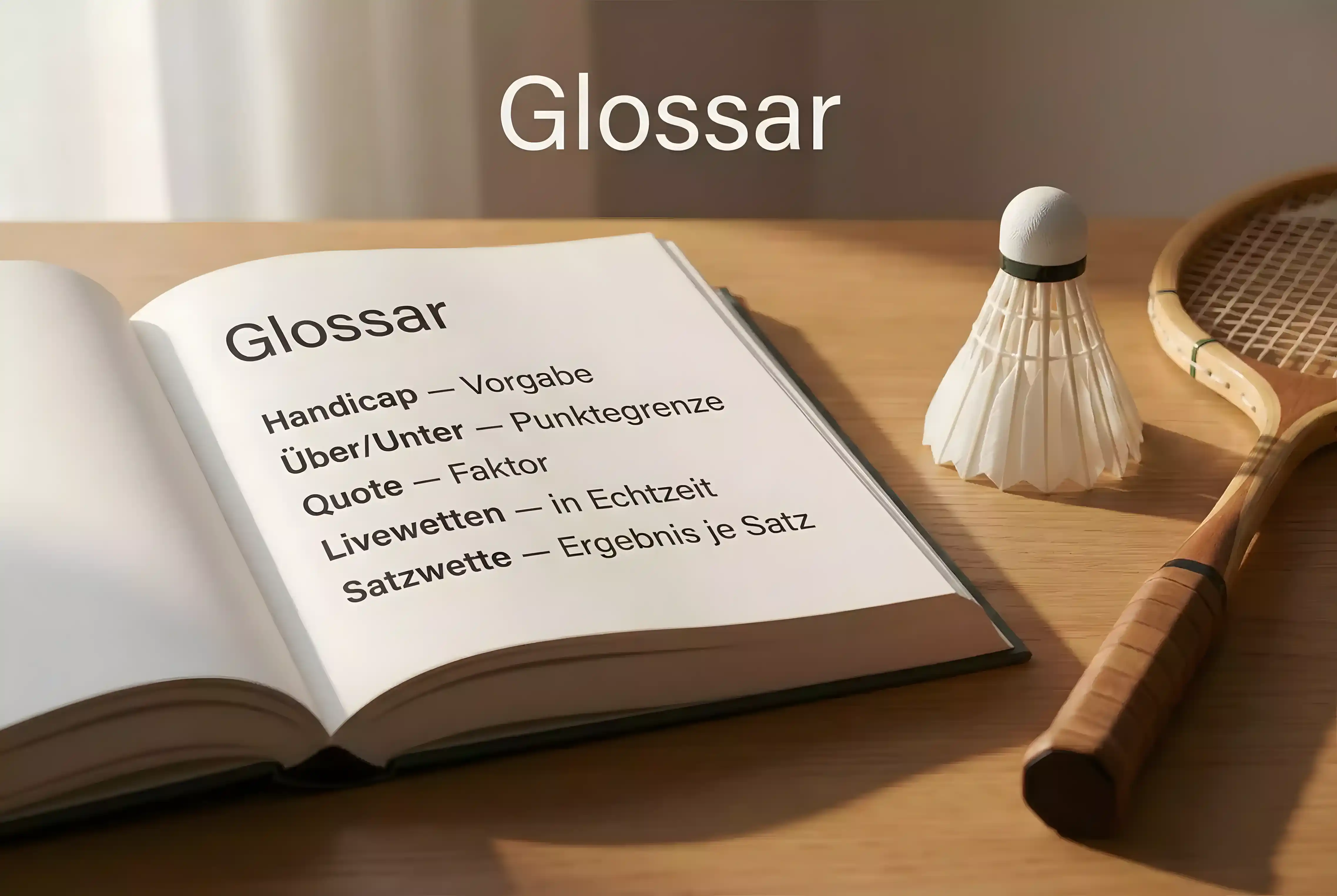 Badminton Wetten Glossar — Die wichtigsten Begriffe