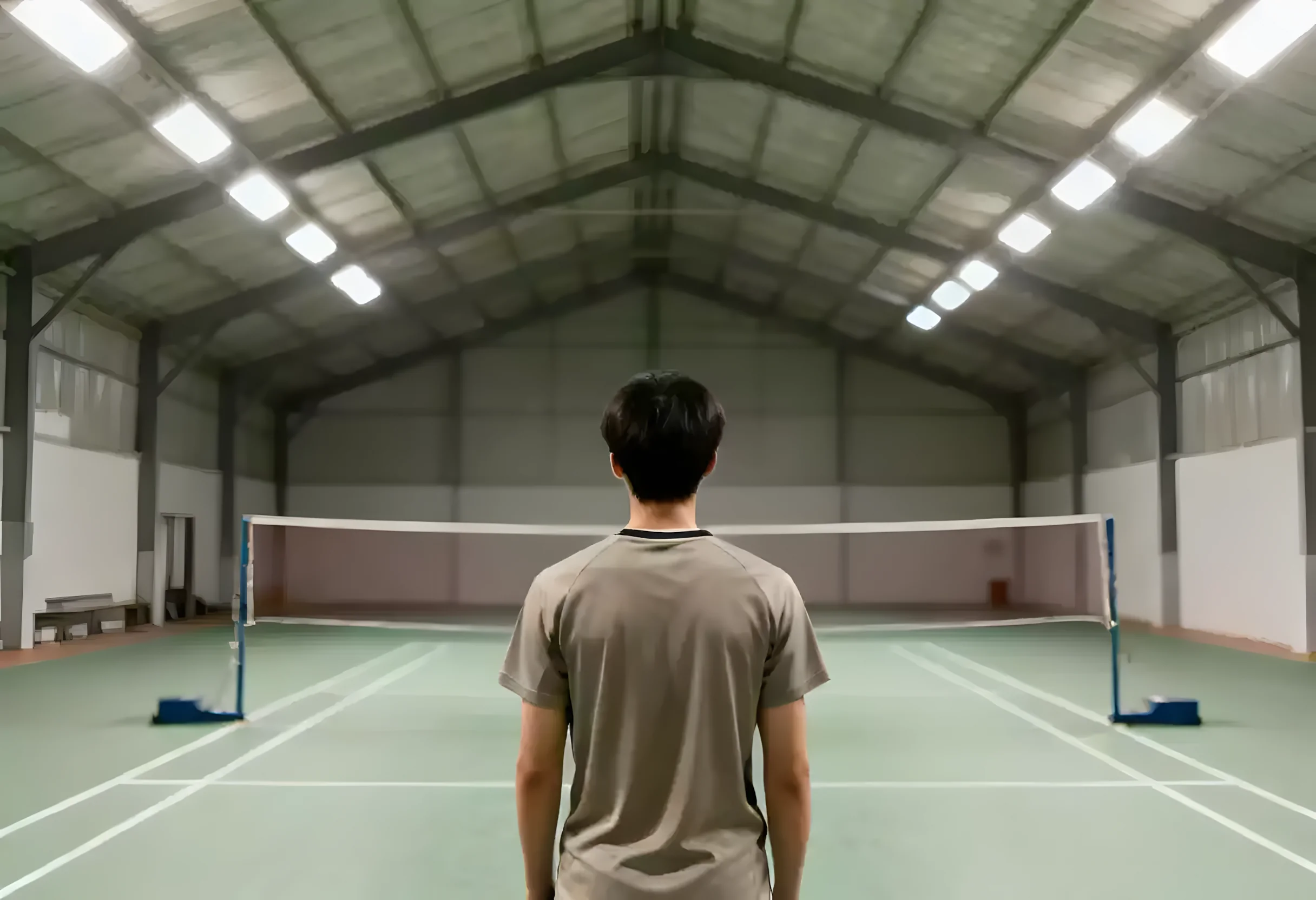 Badminton Wetten Strategie — Spieler konzentriert vor dem Aufschlag